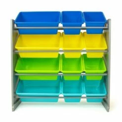 Discount 💯 Elements Toy Storage Organizer with 12 Storage Bins - Humble Crew 👍 -Bookshelves And Bookcases store unnamed file 356