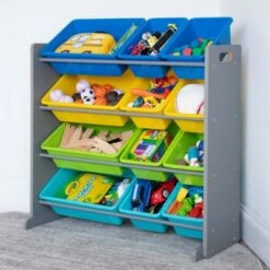 Discount 💯 Elements Toy Storage Organizer with 12 Storage Bins - Humble Crew 👍 -Bookshelves And Bookcases store unnamed file 359