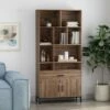 Budget 🧨 67.25" Gallatin Contemporary Cube Unit Bookcase Walnut - Christopher Knight Home ✔️ -Bookshelves And Bookcases store unnamed file 3625