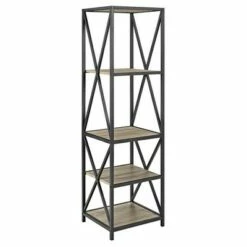 Flash Sale ๐ 61" Modern Farmhouse X Frame Metal and Wood Media Bookshelf - Saracina Home Driftwood โ๏ธ 18 Flash Sale ๐ 61" Modern Farmhouse X Frame Metal and Wood Media Bookshelf - Saracina Home Driftwood โ๏ธ -Bookshelves And Bookcases store unnamed file 3634