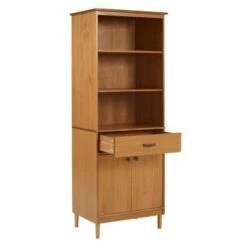 Cheapest 😉 70" Murray High Rise Solid Wood Storage Hutch - Saracina Home Caramel 👍