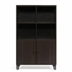 Best deal 🥰 Justina Mid-Century Cabinet - Christopher Knight Home Gray Oak 🎉 -Bookshelves And Bookcases store unnamed file 366