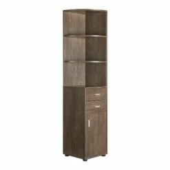 Discount ⭐ 70.75" Julisse 3 Shelf Corner Bookcase - miBasics Walnut Oak ✨ 22 Discount ⭐ 70.75" Julisse 3 Shelf Corner Bookcase - miBasics Walnut Oak ✨ -Bookshelves And Bookcases store unnamed file 3691