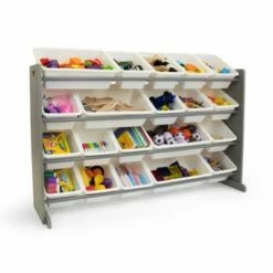 Wholesale 🧨 XL Toy Organizer with 20 Bins Inspire Collection Gray/White - Humble Crew 💯
