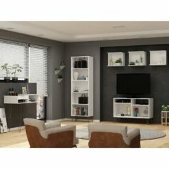 Best reviews of 👍 Rockefeller 5 Shelf Bookcase - Manhattan Comfort Brown 👍 -Bookshelves And Bookcases store unnamed file 3702