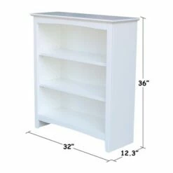 Budget ✔️ Shaker Bookshelf - International Concepts White 😀 -Bookshelves And Bookcases store unnamed file 3712