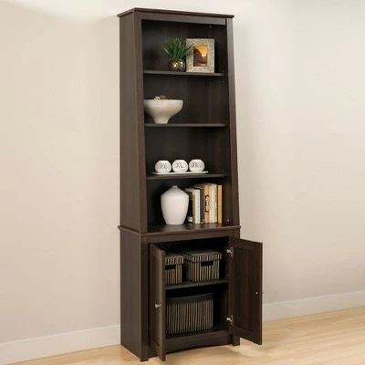 Coupon π Tall Slant-Back Bookcase with 2 Shaker Doors Espresso - Prepac β 7 Coupon π Tall Slant-Back Bookcase with 2 Shaker Doors Espresso - Prepac β - Image 5