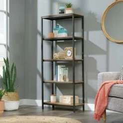 Flash Sale 🔥 56.77" 4 Shelves North Avenue Vertical Bookcase Sindoori Mango - Sauder ✔️