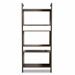 Cheap ✨ Aldis Wood and Metal 3 Tier Display Shelf Brown/Black - Baxton Studio 💯