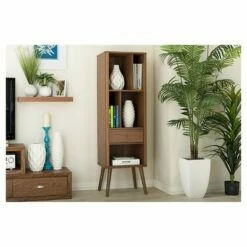 Buy ⌛ Ellingham Mid-century Retro Modern Sideboard Storage Cabinet Bookcase Organizer - Walnut - Baxton Studio 🛒 -Bookshelves And Bookcases store unnamed file 3832