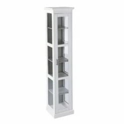 Wholesale 👏 77.25" Metmit Tall Curio with Glass Door - Aiden Lane Gray 🧨 -Bookshelves And Bookcases store unnamed file 3836