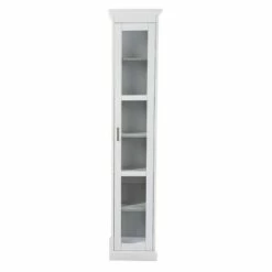 Wholesale 👏 77.25" Metmit Tall Curio with Glass Door - Aiden Lane Gray 🧨 -Bookshelves And Bookcases store unnamed file 3841