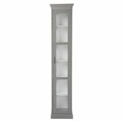 Wholesale 👏 77.25" Metmit Tall Curio with Glass Door - Aiden Lane Gray 🧨 -Bookshelves And Bookcases store unnamed file 3842