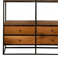 Top 10 🌟 74" Metal Etagere with 4 Drawers and 4 Shelves Brown/Black - Benzara 🛒 -Bookshelves And Bookcases store unnamed file 385
