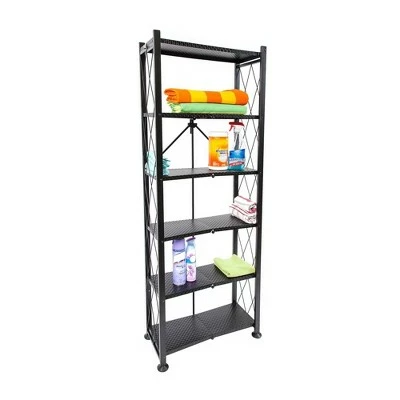 Best deal ✨ Origami 6 Tier Classic Stamped Steel Bookcase Organizer Storage Rack, Black 🎉 2 Best deal ✨ Origami 6 Tier Classic Stamped Steel Bookcase Organizer Storage Rack, Black 🎉