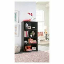 New ๐ 58.52" 4 Shelf Bookshelf Black/Walnut - ClosetMaid ๐ฅฐ