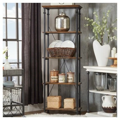 Coupon βοΈ Ronay Rustic Industrial Etagere Bookshelf - Inspire Q Oak π 6 Coupon βοΈ Ronay Rustic Industrial Etagere Bookshelf - Inspire Q Oak π - Image 4