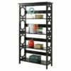 Best Pirce ✔️ Breighton Home Omega 5 Tier Bookcase 59.75" - Convenience Concepts® Black 🤩