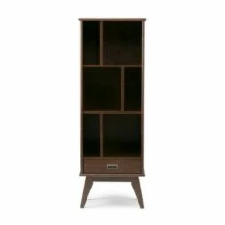 Coupon 🔔 Tierney Solid Hardwood Mid Century Bookcase and Storage Unit - WyndenHall Teak 🎉 -Bookshelves And Bookcases store unnamed file 3972