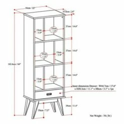 Coupon 🔔 Tierney Solid Hardwood Mid Century Bookcase and Storage Unit - WyndenHall Teak 🎉 -Bookshelves And Bookcases store unnamed file 3974