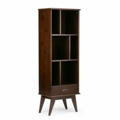 Coupon 🔔 Tierney Solid Hardwood Mid Century Bookcase and Storage Unit - WyndenHall Teak 🎉 -Bookshelves And Bookcases store unnamed file 3976