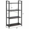 New ⭐ Costway 4-Tier Bookshelf Industrial Bookcase Diaplay Shelf Storage Rack Rustic BrownBlack 💯 -Bookshelves And Bookcases store unnamed file 399