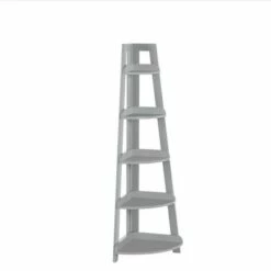 Best reviews of 👍 Kids' 5 Tier Corner Ladder Shelf - RiverRidge Home Gray ✔️