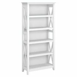 Discount 🌟 5 Shelf Key West Bookcase - Bush Furniture Pure White Oak ✔️ -Bookshelves And Bookcases store unnamed file 4037