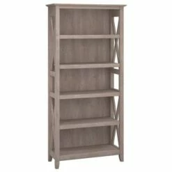 Discount 🌟 5 Shelf Key West Bookcase - Bush Furniture Pure White Oak ✔️ -Bookshelves And Bookcases store unnamed file 4038