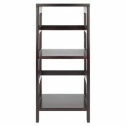 Promo 💯 29.21" 2 Tier Leo Shelf Storage or Bookshelf Narrow Espresso Finish - Winsome 😍
