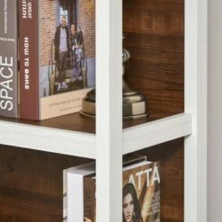 Coupon ✔️ HOMCOM 4 Tier Bookshelf Utility Storage Shelf Organizer with Back Support 🔥 -Bookshelves And Bookcases store unnamed file 4088