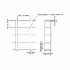 Best reviews of 👏 62.4" Talia 5 Shelf Bookcase Walnut/White - miBasics 🥰 -Bookshelves And Bookcases store unnamed file 4105