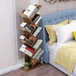 Hot Sale 👏 Costway Tree Bookshelf 8-Tier Bookcase Free Standing Book Rack Display Stand 🤩 -Bookshelves And Bookcases store unnamed file 412