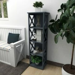 Flash Sale 🔥 Contemporary 4 Tier Wooden Shelf - Olivia & May Gray ❤️ -Bookshelves And Bookcases store unnamed file 4124