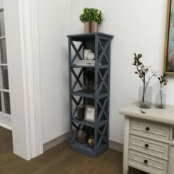 Flash Sale 🔥 Contemporary 4 Tier Wooden Shelf - Olivia & May Gray ❤️ -Bookshelves And Bookcases store unnamed file 4128