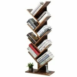 Hot Sale 👏 Costway Tree Bookshelf 8-Tier Bookcase Free Standing Book Rack Display Stand 🤩 -Bookshelves And Bookcases store unnamed file 413