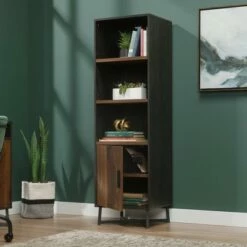 Flash Sale 👍 70" Canton Lane Bookcase with Door Brew Brown - Sauder 🌟 -Bookshelves And Bookcases store unnamed file 4139