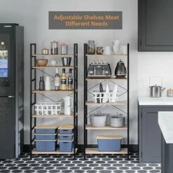 Promo 💯 Bestier 5 Tier Adjustable Multifunctional Storage Display Bookcase 26 Inch ✨ -Bookshelves And Bookcases store unnamed file 421