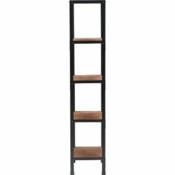 Hot Sale 🎁 59.25" Overland Bookshelf Wood and Black Metal - Serta 🌟 -Bookshelves And Bookcases store unnamed file 4212