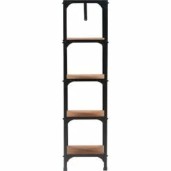 Hot Sale 🎁 59.25" Overland Bookshelf Wood and Black Metal - Serta 🌟 -Bookshelves And Bookcases store unnamed file 4213