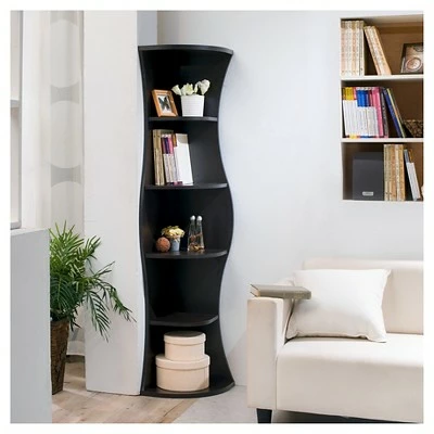 Top 10 ๐คฉ 70.8" Ronni Contemporary 5 Shelf Corner Bookcase Walnut - HOMES: Inside + Out ๐ 4 Top 10 ๐คฉ 70.8" Ronni Contemporary 5 Shelf Corner Bookcase Walnut - HOMES: Inside + Out ๐ - Image 2