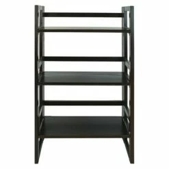 Promo 🥰 Flora Home 37" Folding Student Bookcase Espresso 😀 -Bookshelves And Bookcases store unnamed file 4252