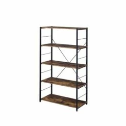 Cheap 🔔 57" Tesadea Bookcase - Acme Furniture Rustic Oak/black 🔥 -Bookshelves And Bookcases store unnamed file 4255