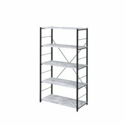 Cheap 🔔 57" Tesadea Bookcase - Acme Furniture Rustic Oak/black 🔥 -Bookshelves And Bookcases store unnamed file 4257