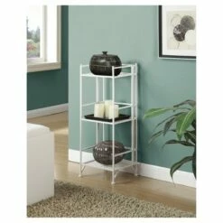 Cheapest 👍 32.75" 3 Tier Folding Metal Shelf White - Breighton Home 🧨 -Bookshelves And Bookcases store unnamed file 4279
