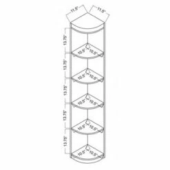 Deals 🔥 77" Pella Contemporary Corner Display Shelf Dark Walnut - HOMES: Inside + Out 🎉 -Bookshelves And Bookcases store unnamed file 4282