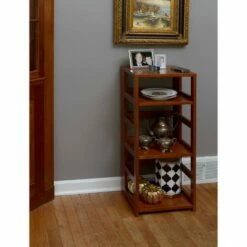Outlet 🔥 Cakewalk High Square Folding Bookcase - Regency White ✨ -Bookshelves And Bookcases store unnamed file 4287