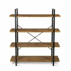 Best Sale 😉 54.72" Urban 4 Tier Shelf Woodgrain Black - Atlantic 😀 -Bookshelves And Bookcases store unnamed file 4327
