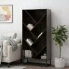 Brand new 🧨 65" Bucy Modern Industrial 6 Shelf V Bookcase - Christopher Knight Home Dark Gray/black 😀