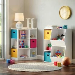 Best Pirce 😉 RiverRidge Home Kids' 3 Cubby with 2 Veggie Bin Floor Cabinet White - RiverRidge ⭐ -Bookshelves And Bookcases store unnamed file 436